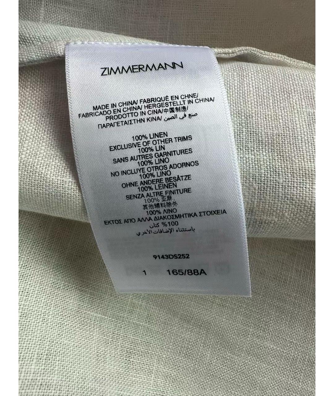 ZIMMERMANN Мульти льняное повседневное платье, фото 4