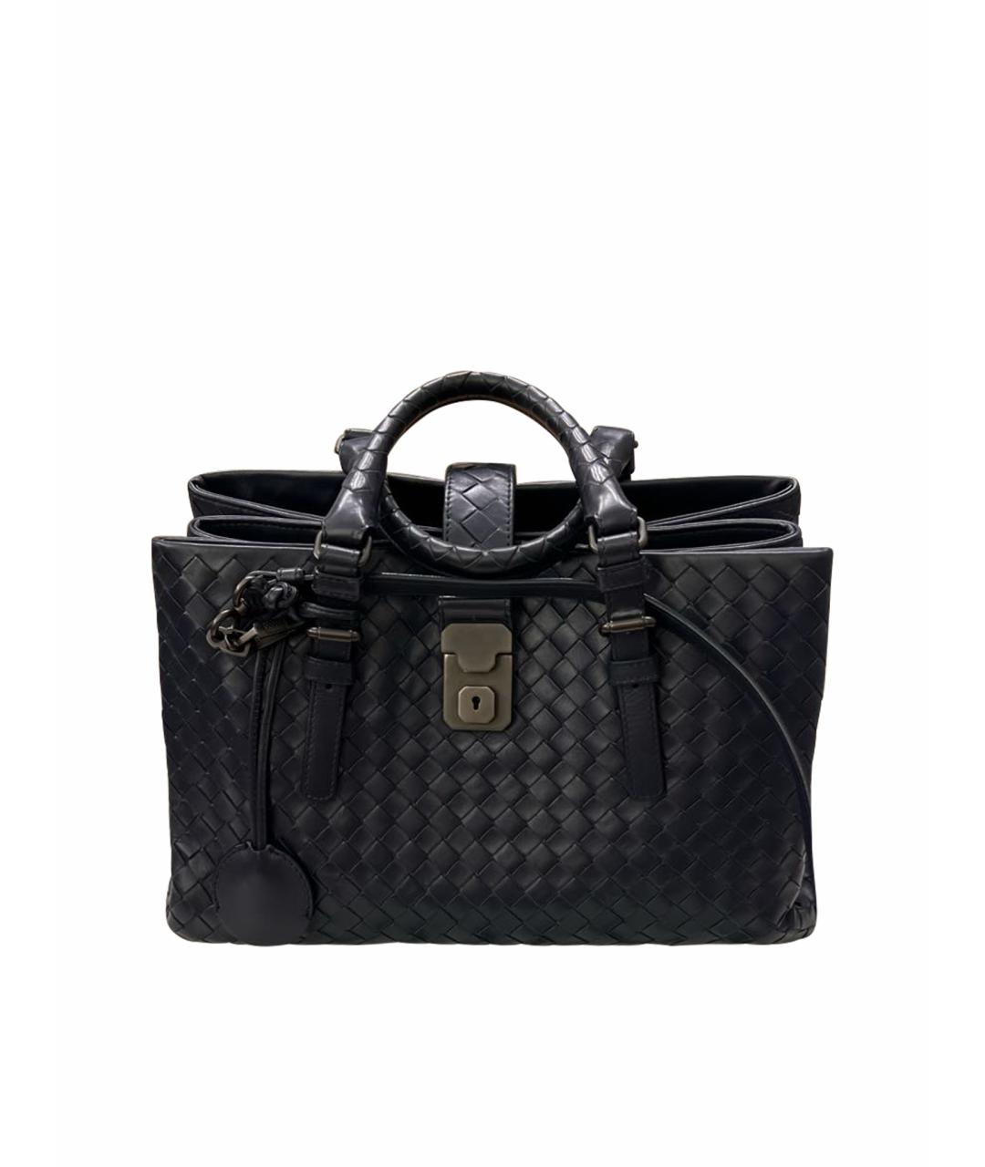 BOTTEGA VENETA Синяя кожаная сумка с короткими ручками, фото 1