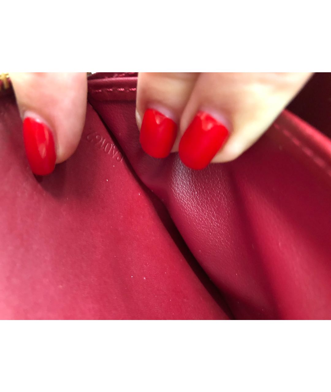 LOUIS VUITTON PRE-OWNED Красный кошелек из лакированной кожи, фото 5