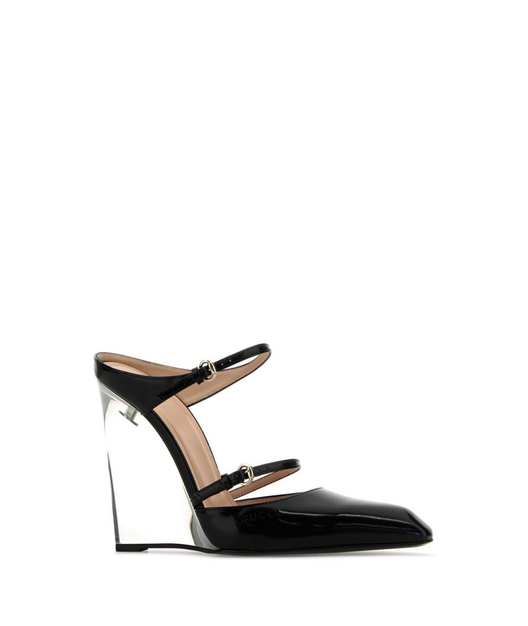 GUCCI Черные кожаные мюли, фото 2