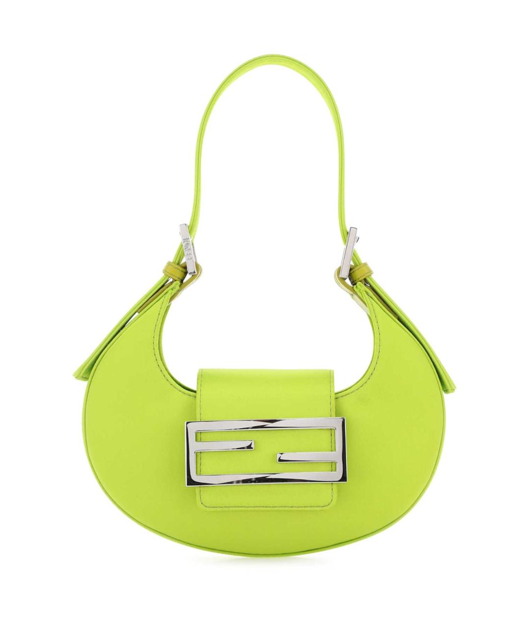 FENDI Зеленая кожаная сумка через плечо, фото 1