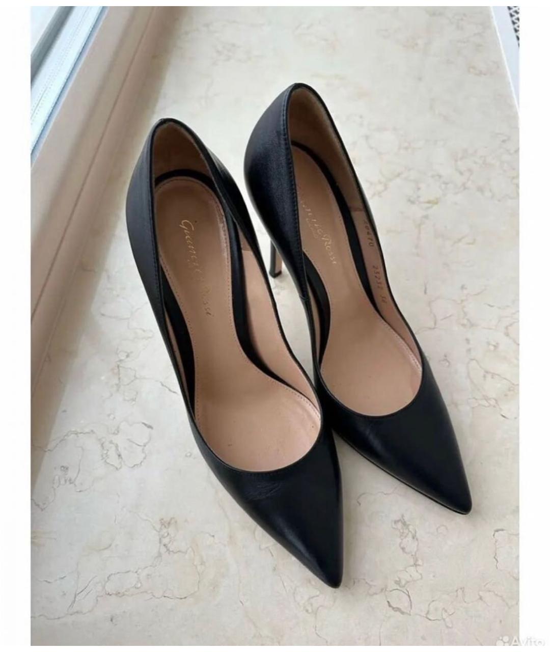 GIANVITO ROSSI Черные кожаные туфли, фото 4
