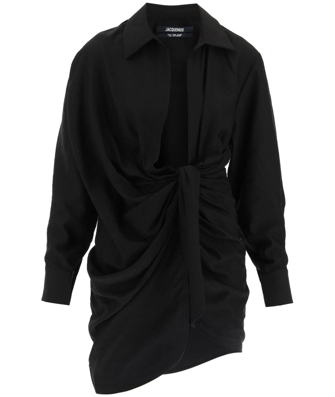 JACQUEMUS Черное вискозное повседневное платье, фото 1