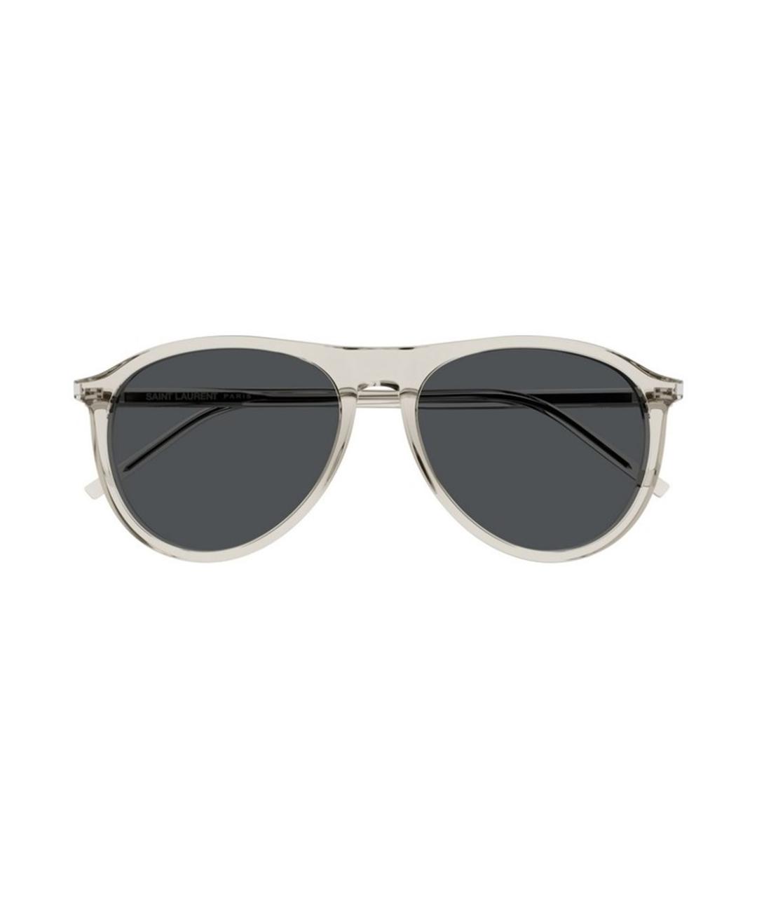 SAINT LAURENT Бежевые солнцезащитные очки, фото 2
