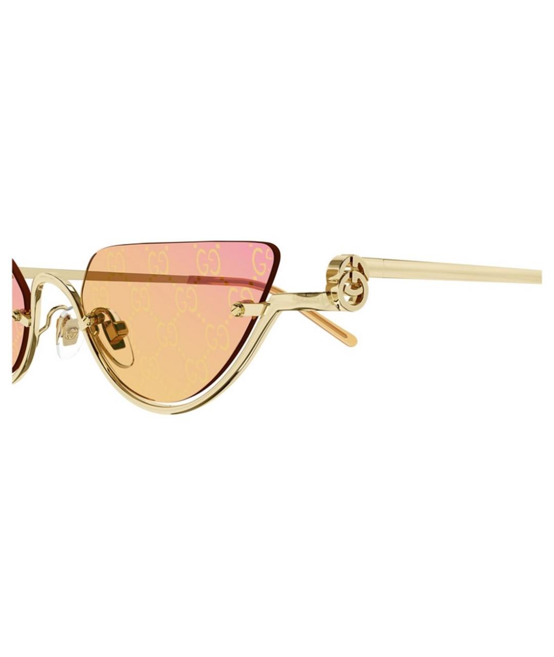 GUCCI Золотые солнцезащитные очки, фото 3