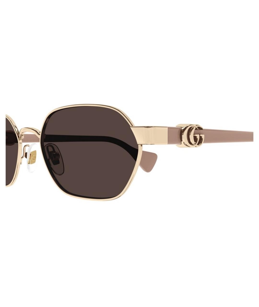 GUCCI Золотые солнцезащитные очки, фото 3