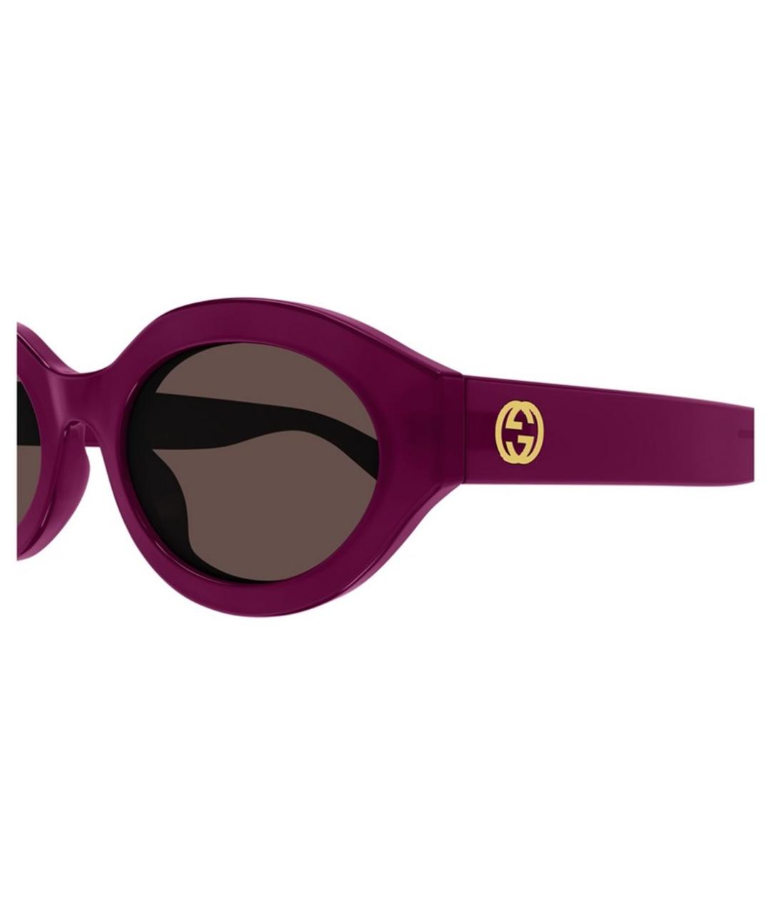 GUCCI Фиолетовые пластиковые солнцезащитные очки, фото 3