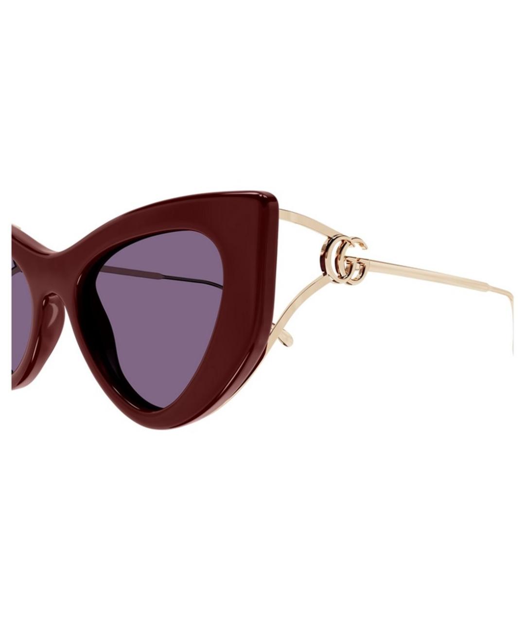 GUCCI Бордовые солнцезащитные очки, фото 3