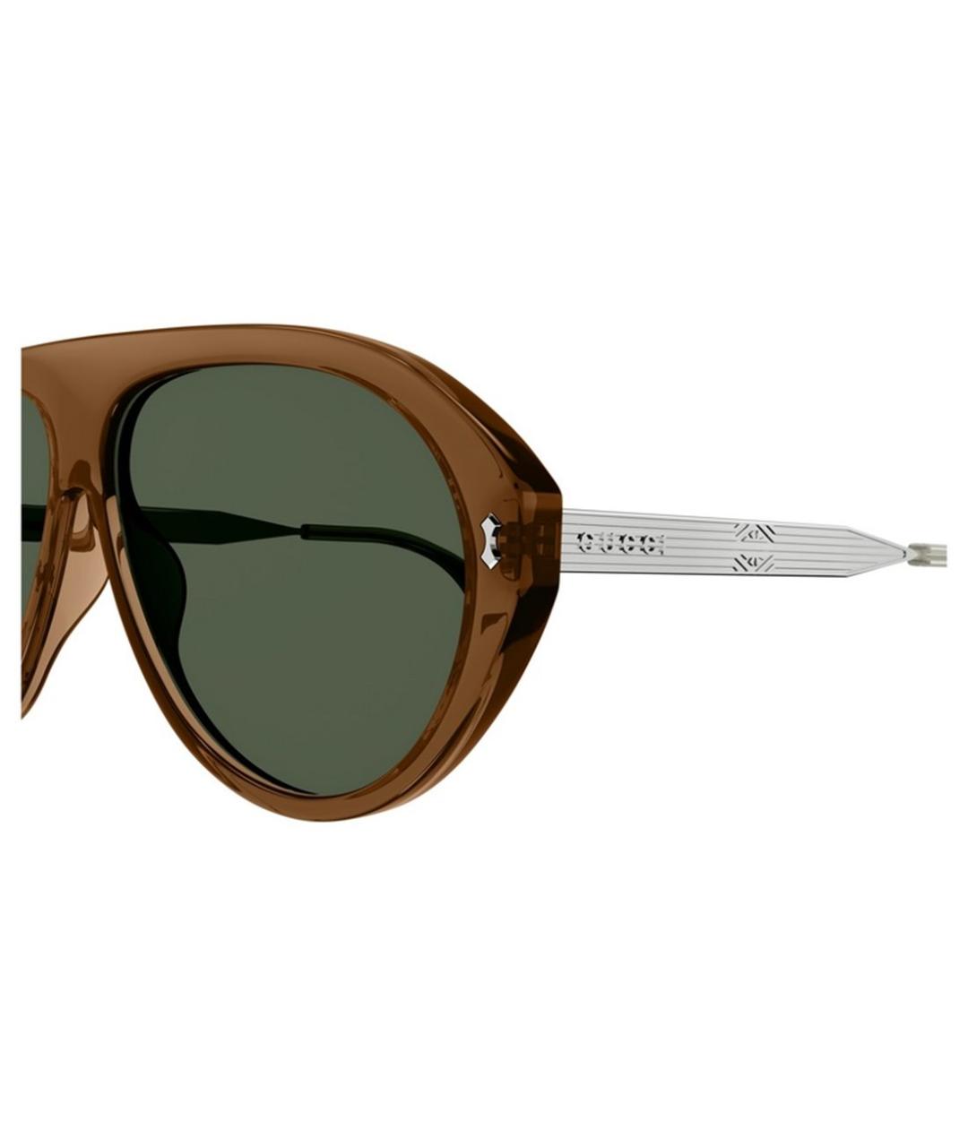 GUCCI Коричневые солнцезащитные очки, фото 3