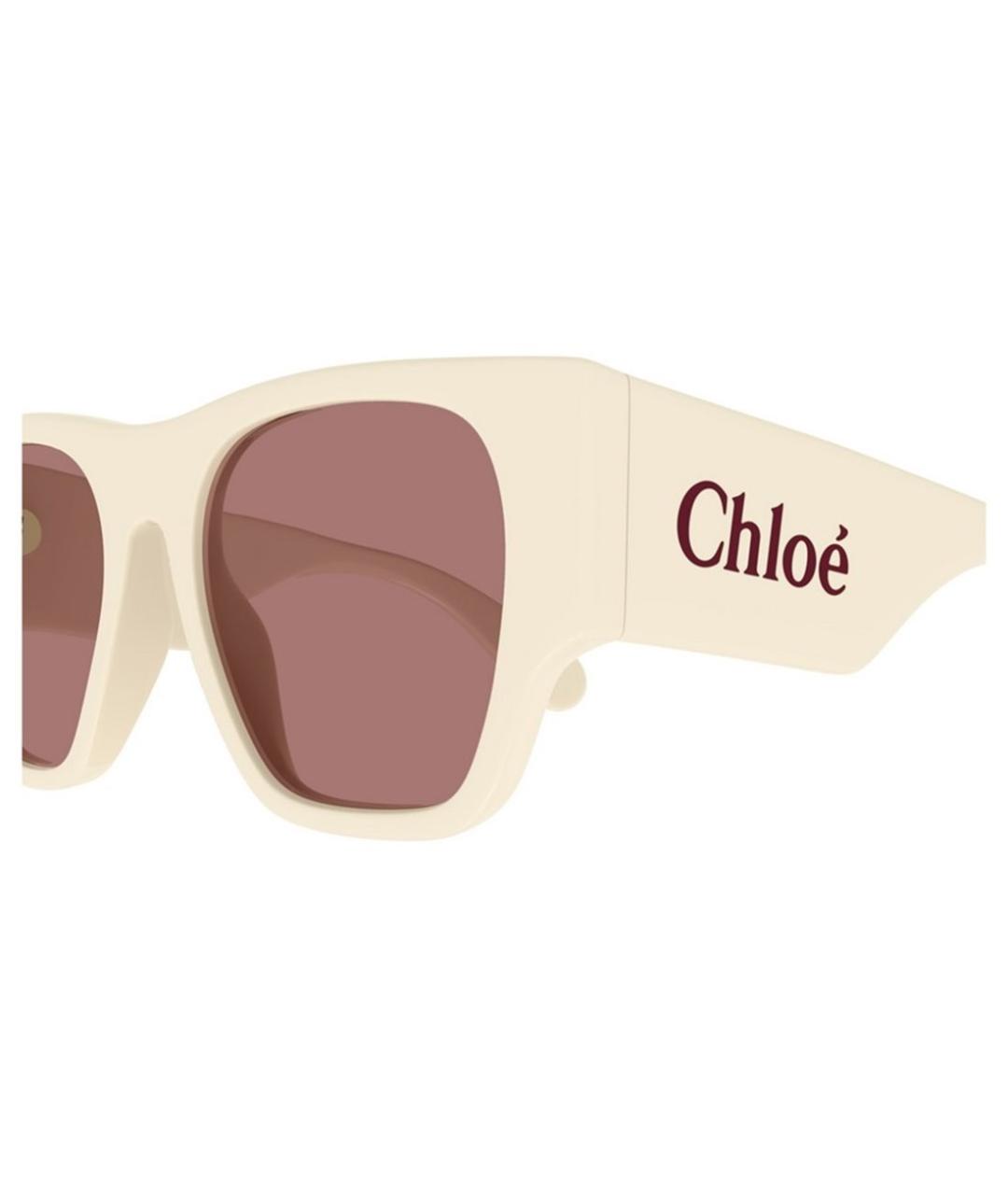 CHLOE Бежевые солнцезащитные очки, фото 3