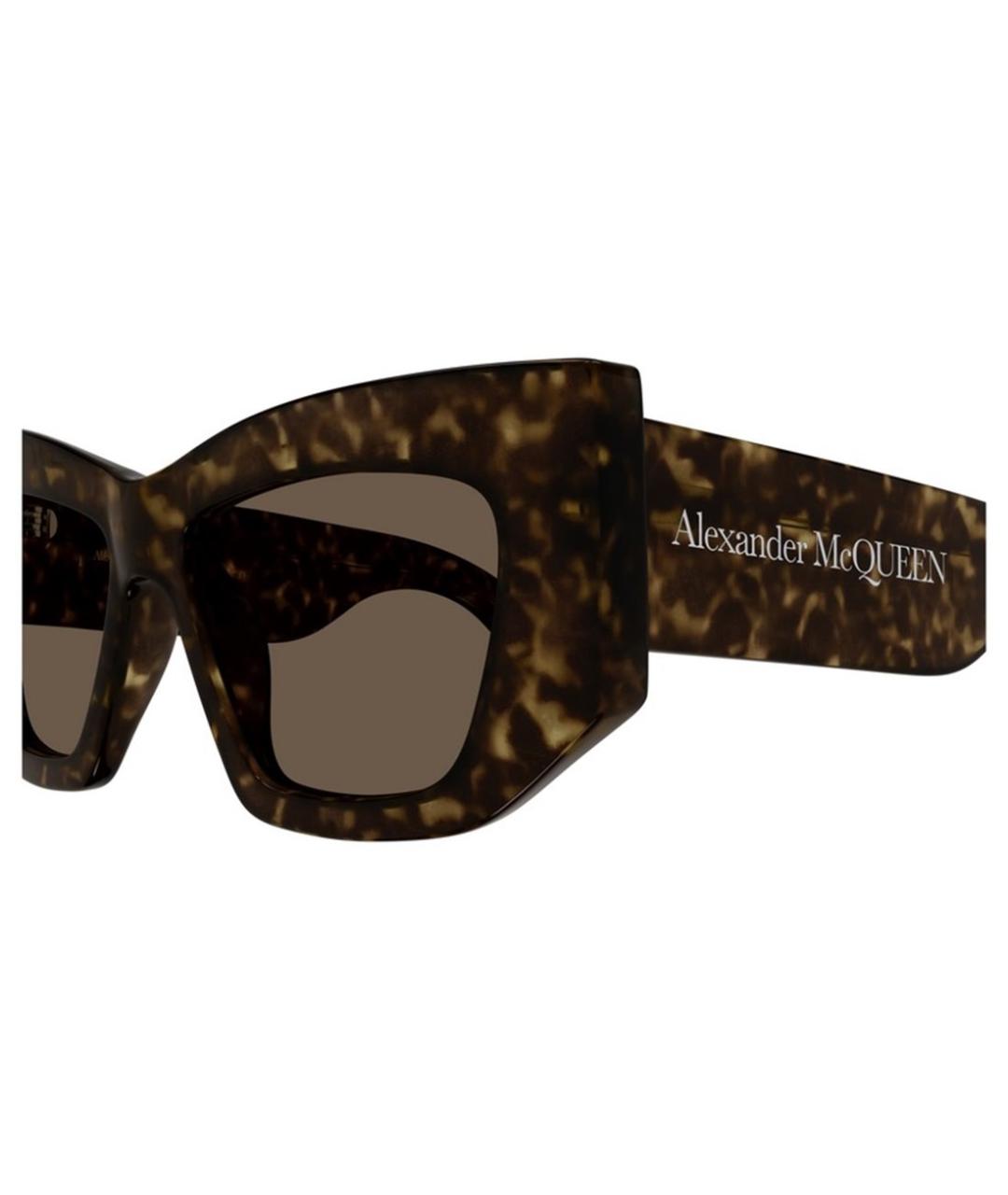ALEXANDER MCQUEEN Коричневые солнцезащитные очки, фото 3