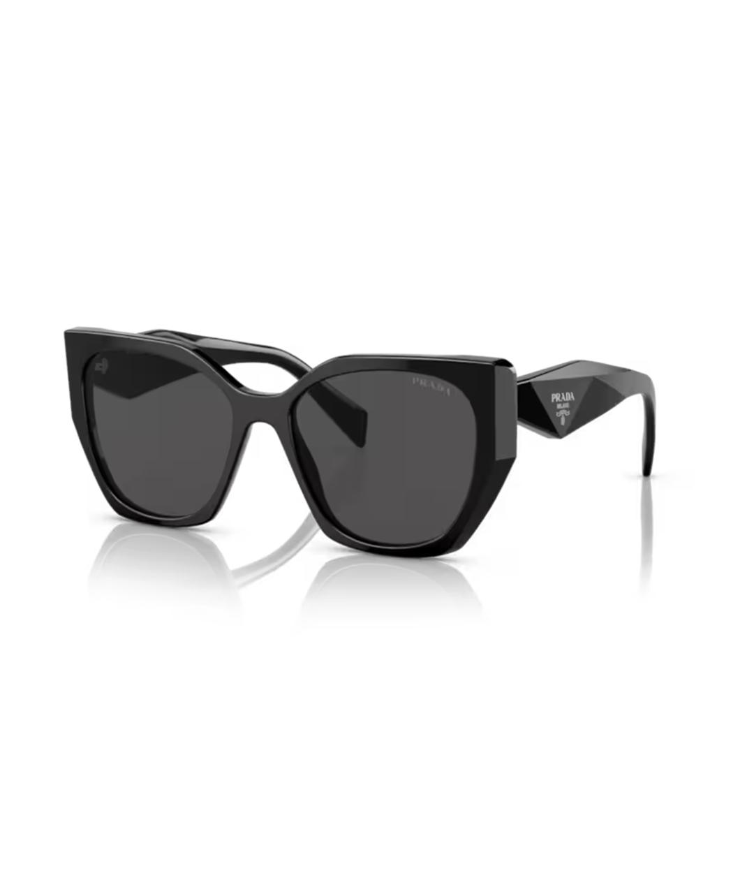 PRADA Черные пластиковые солнцезащитные очки, фото 1