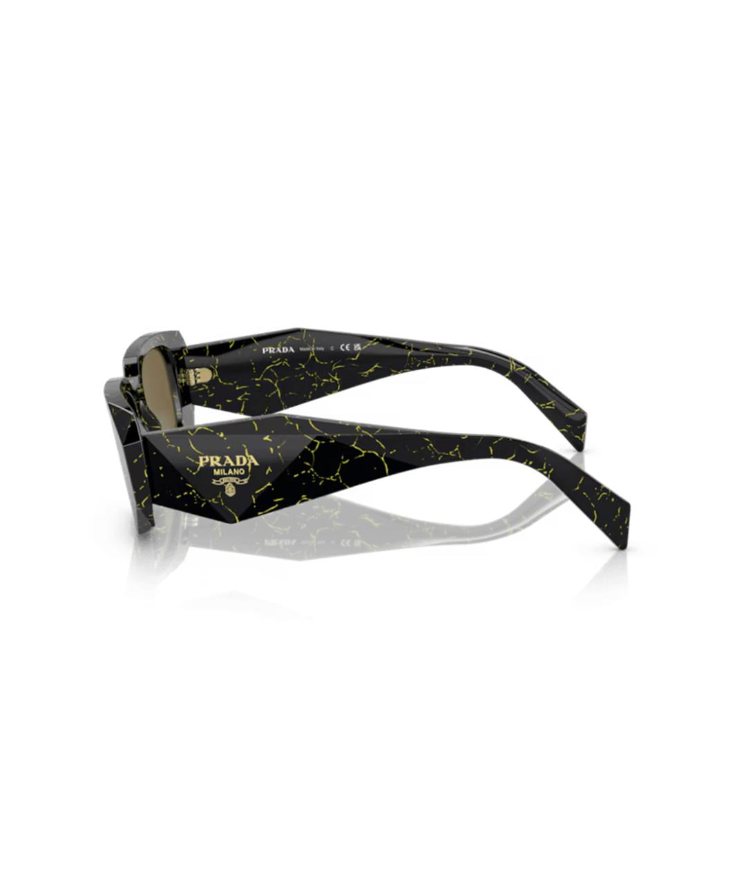 PRADA Черные пластиковые солнцезащитные очки, фото 2