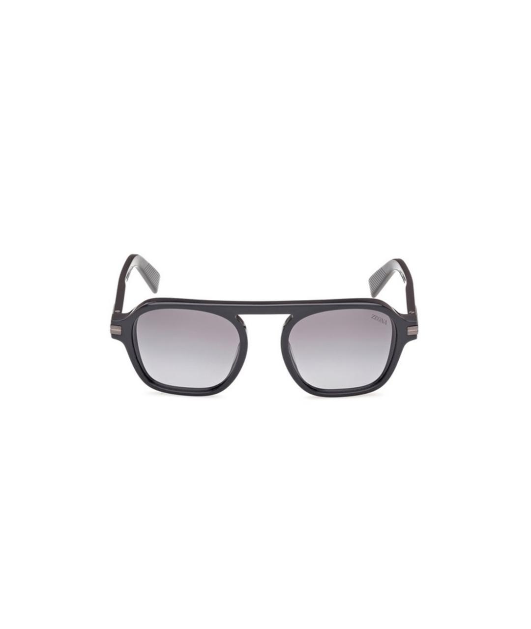 ERMENEGILDO ZEGNA Черные солнцезащитные очки, фото 3