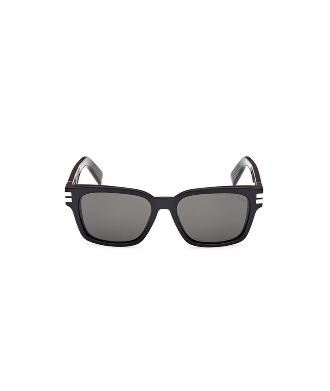 ERMENEGILDO ZEGNA Черные солнцезащитные очки, фото 3