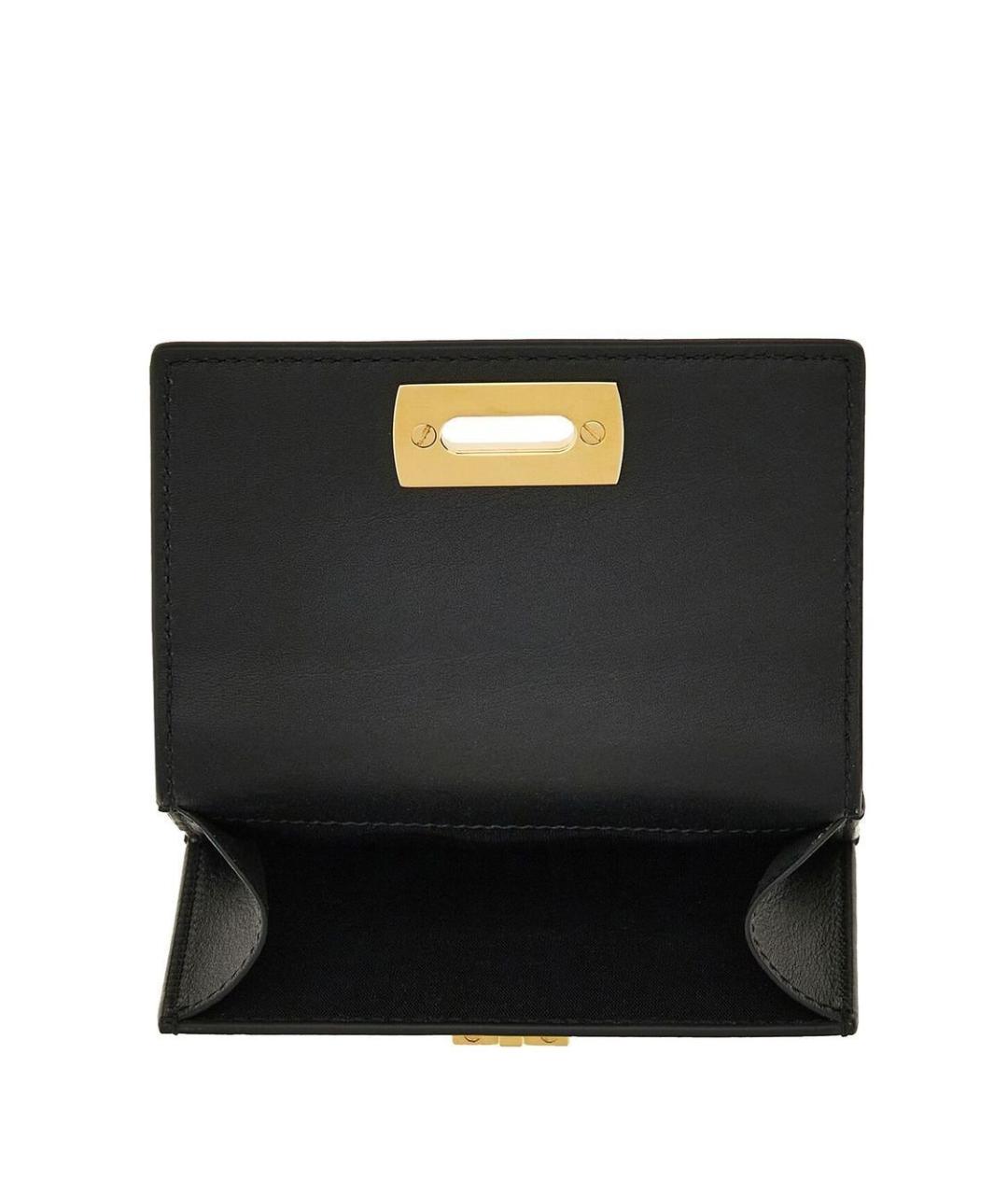 FERRAGAMO Черный кожаный кошелек, фото 5