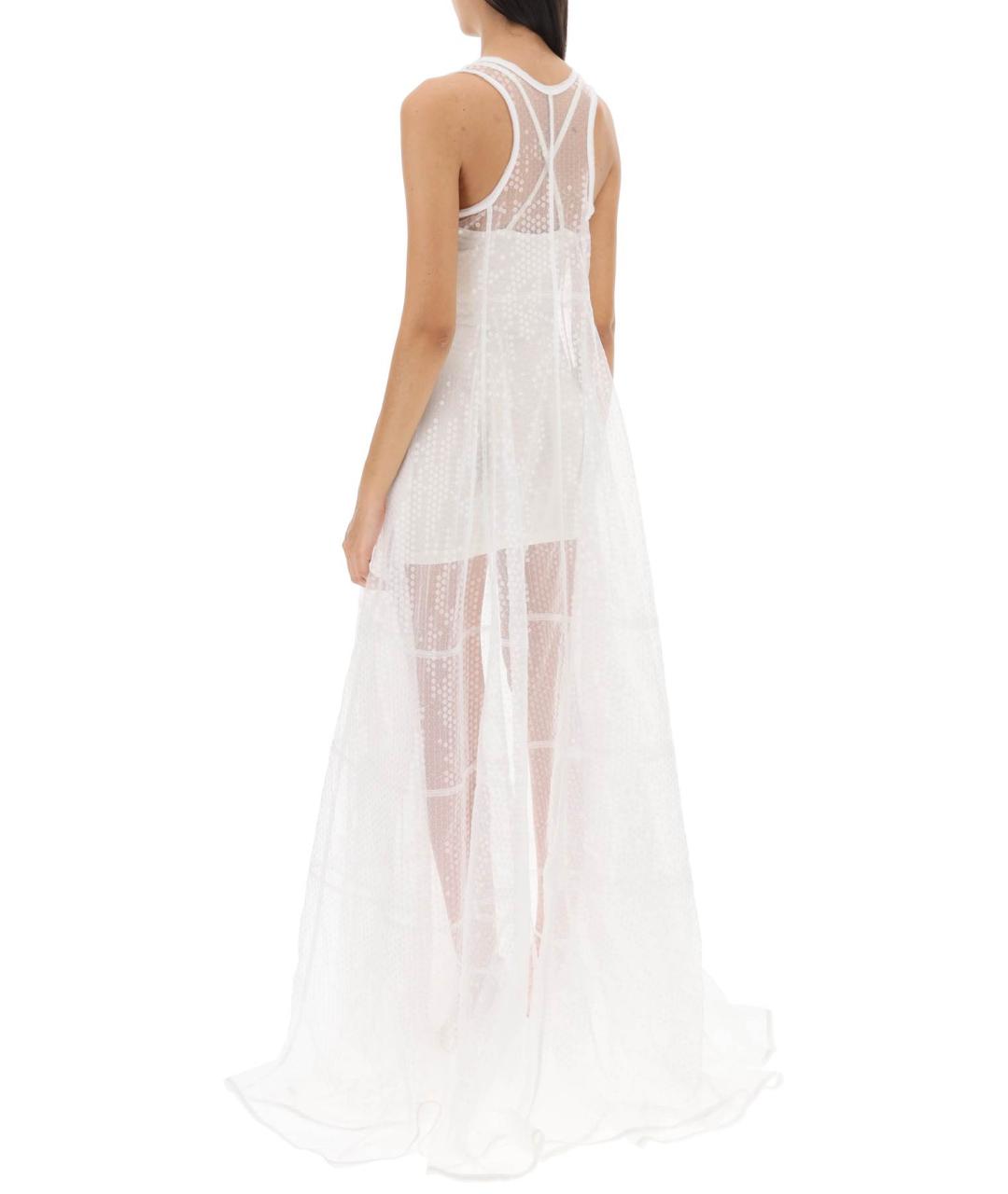 JACQUEMUS Белое полиэстеровое вечернее платье, фото 3