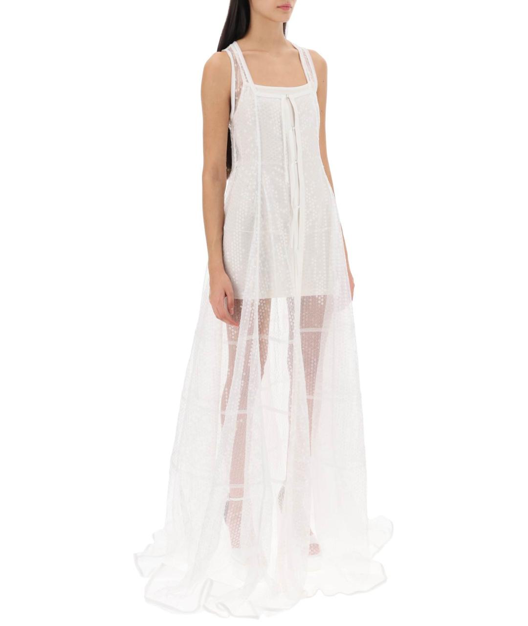 JACQUEMUS Белое полиэстеровое вечернее платье, фото 2