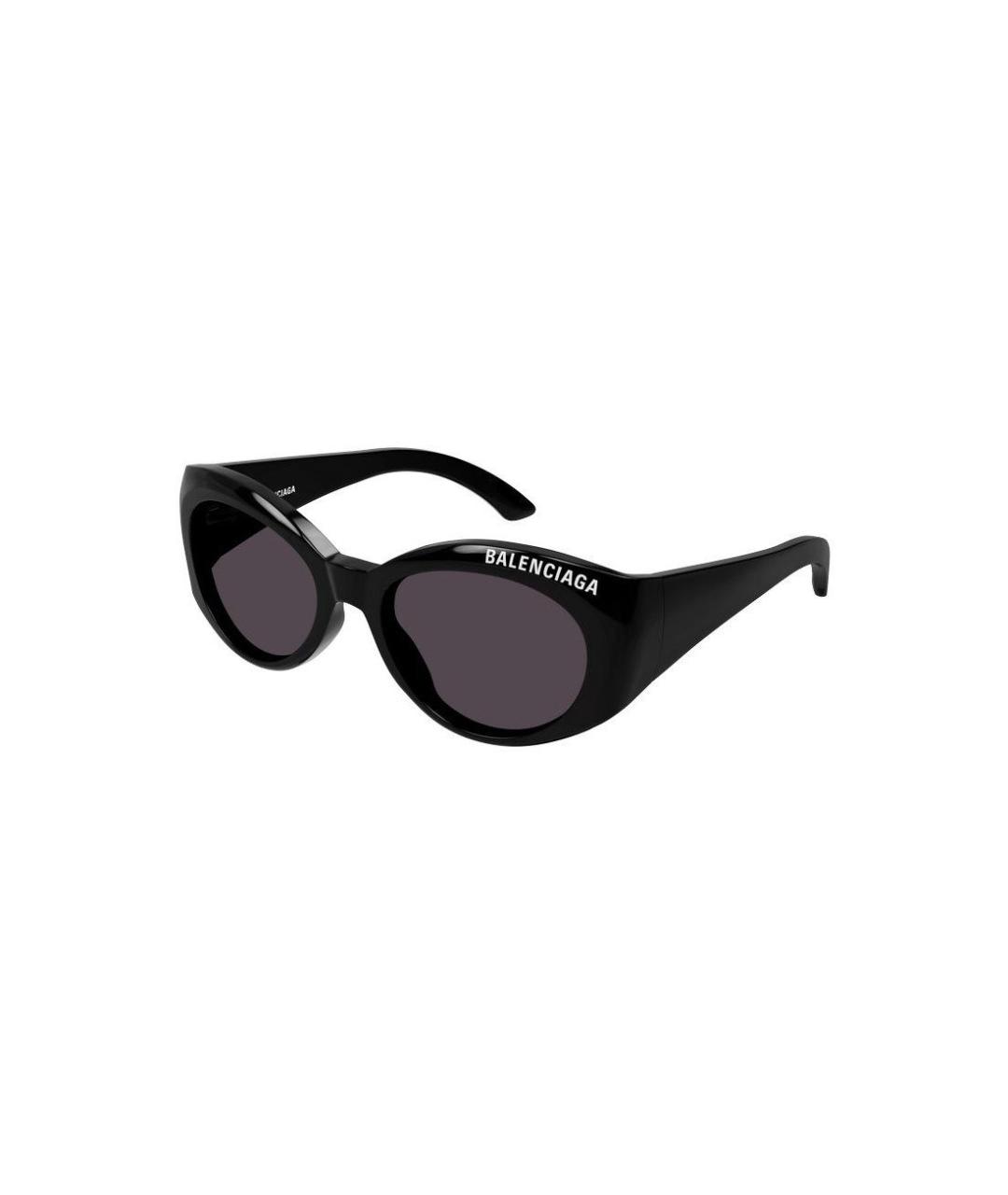 BALENCIAGA Черные пластиковые солнцезащитные очки, фото 1