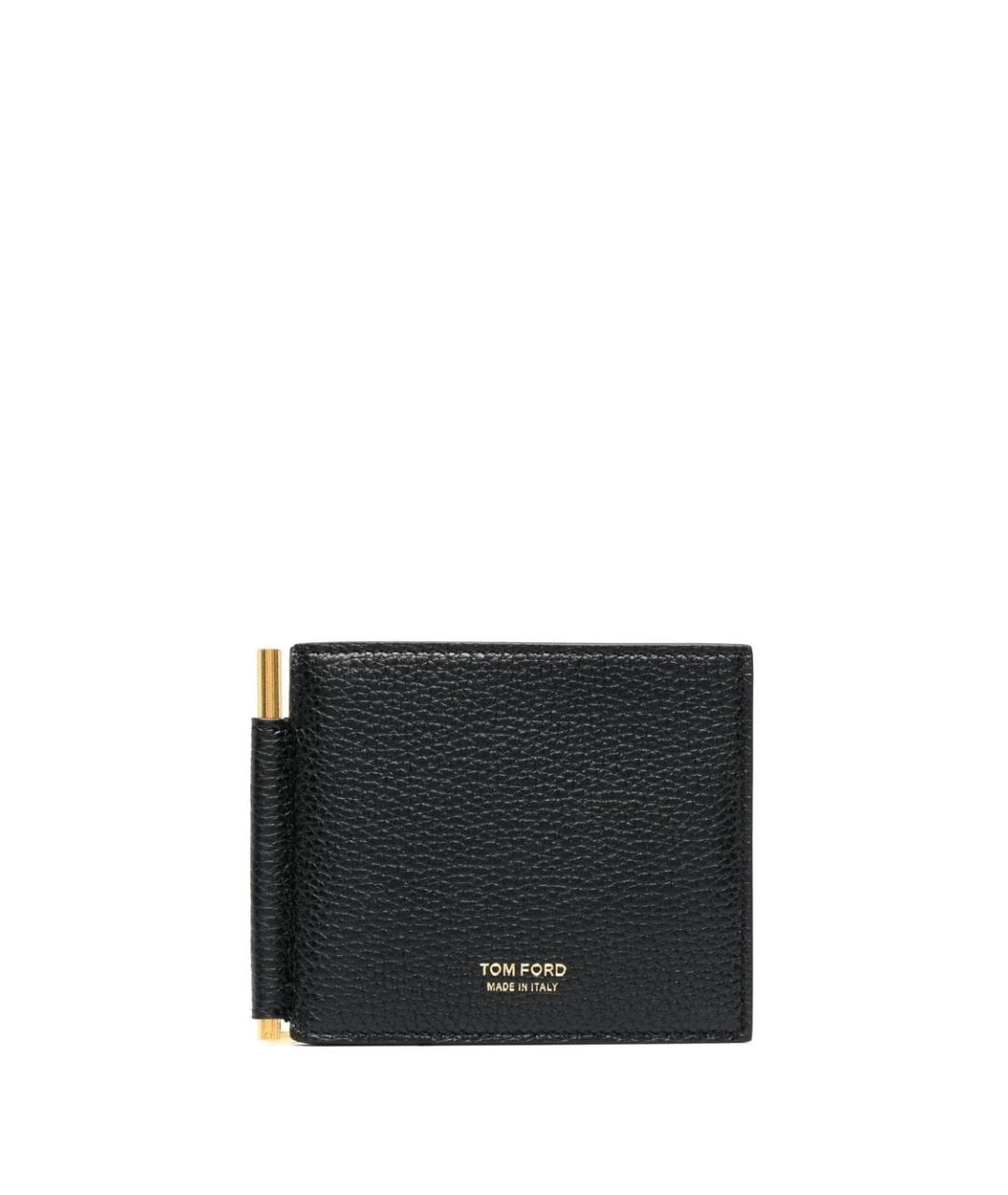 TOM FORD Черный кожаный кошелек, фото 1