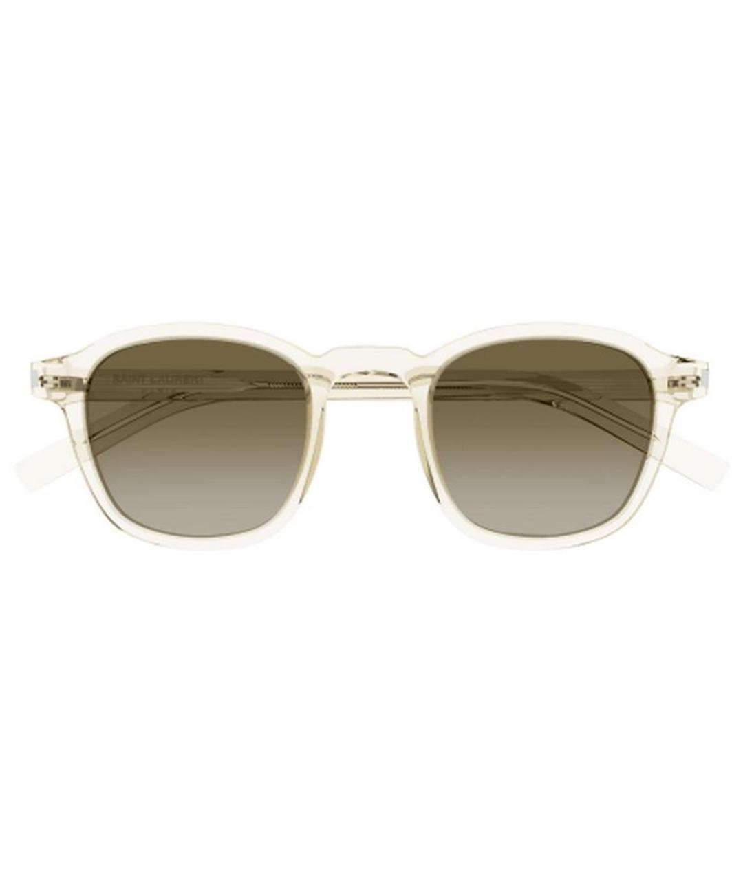 SAINT LAURENT Желтые пластиковые солнцезащитные очки, фото 2