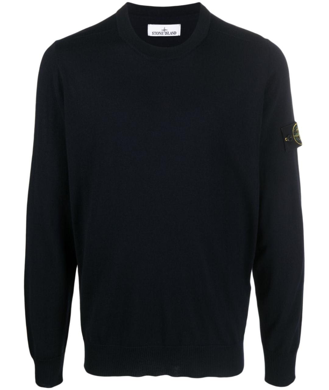 STONE ISLAND Синий шерстяной джемпер / свитер, фото 1
