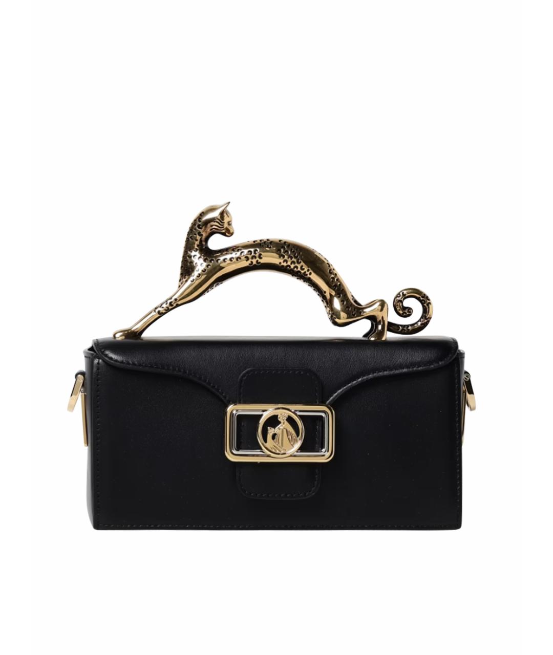 LANVIN Черная кожаная сумка с короткими ручками, фото 1