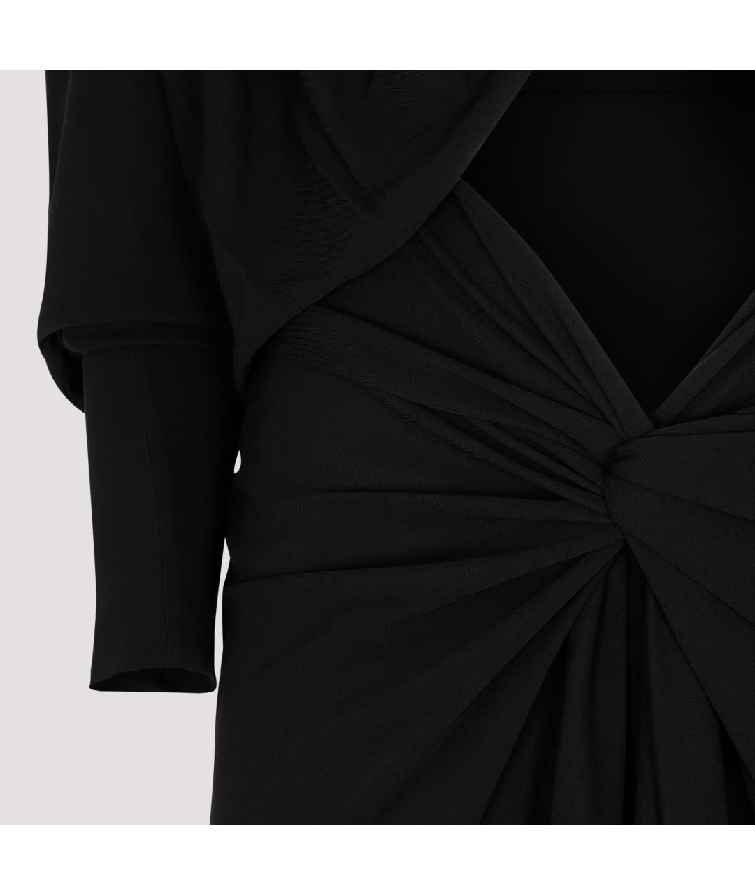 SAINT LAURENT Черное вискозное вечернее платье, фото 4