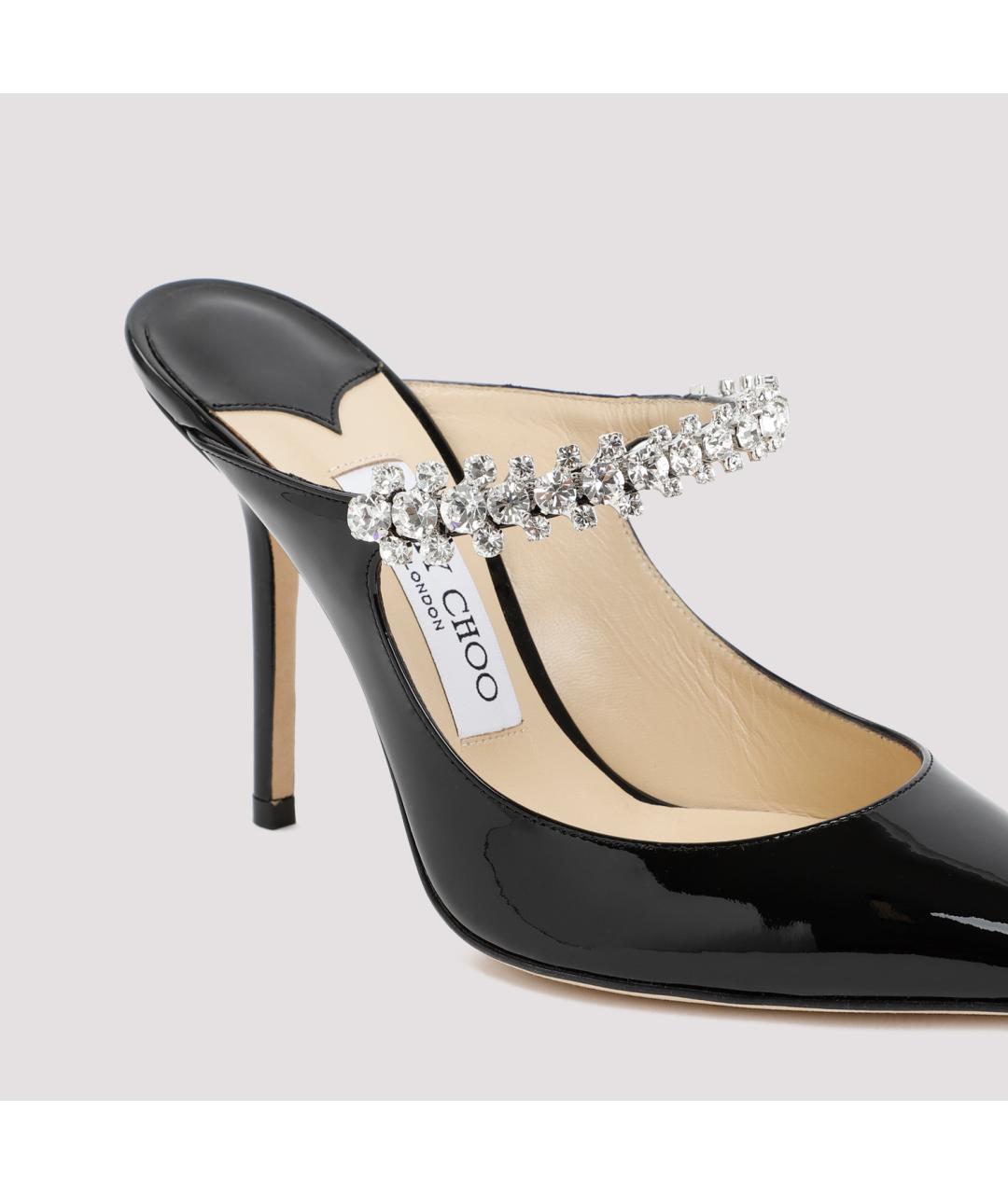 JIMMY CHOO Черные мюли из лакированной кожи, фото 5