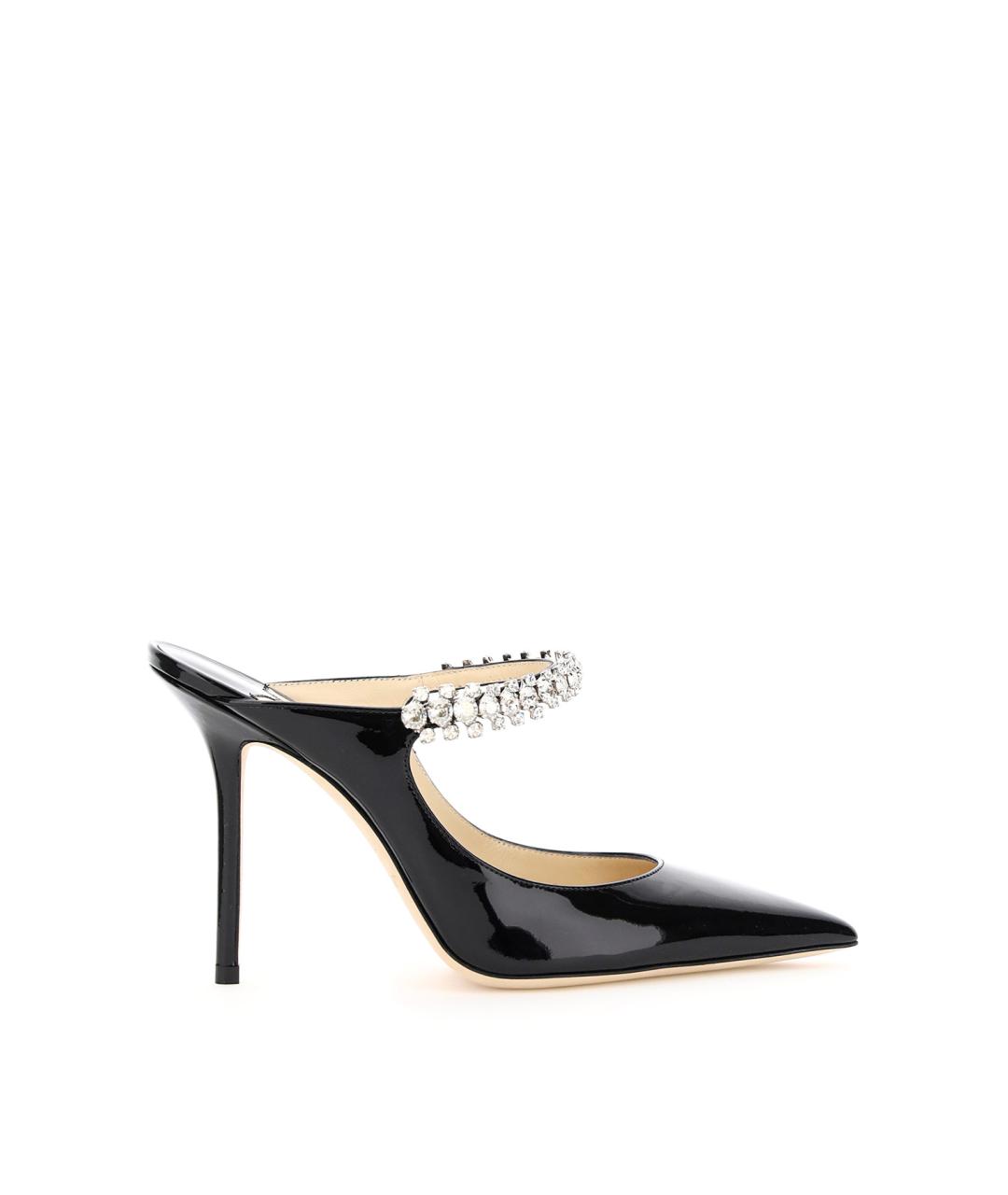 JIMMY CHOO Черные мюли из лакированной кожи, фото 2