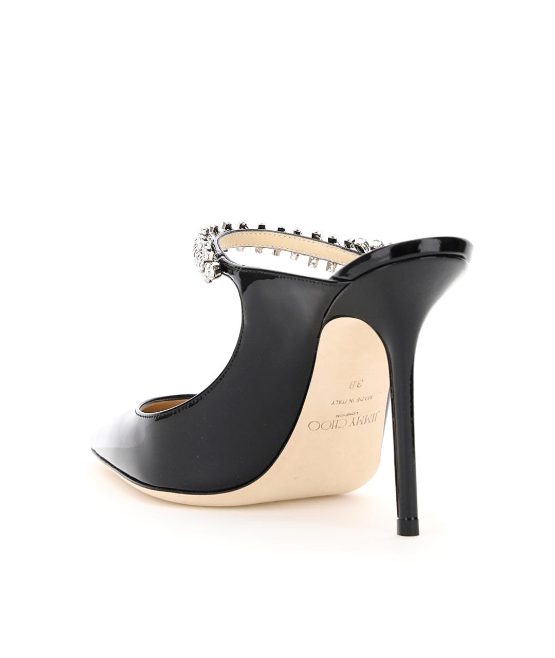 JIMMY CHOO Черные мюли из лакированной кожи, фото 4