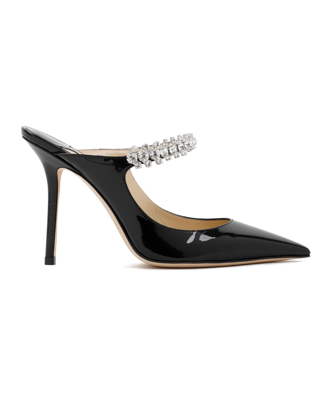 JIMMY CHOO Черные мюли из лакированной кожи, фото 1