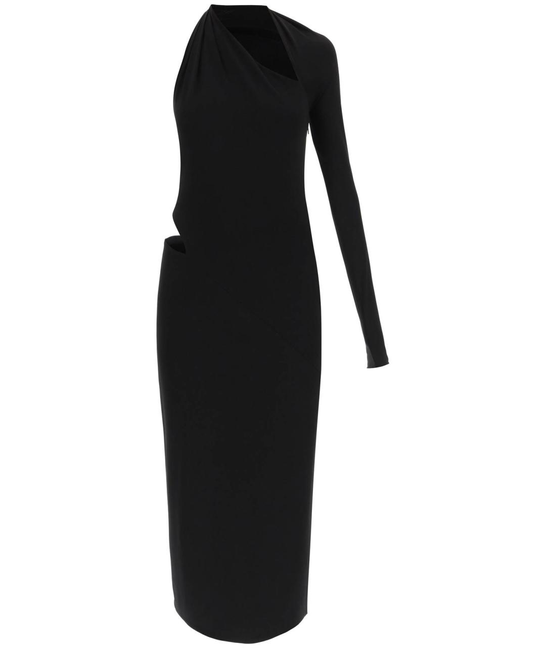 VERSACE Черное вискозное коктейльное платье, фото 1