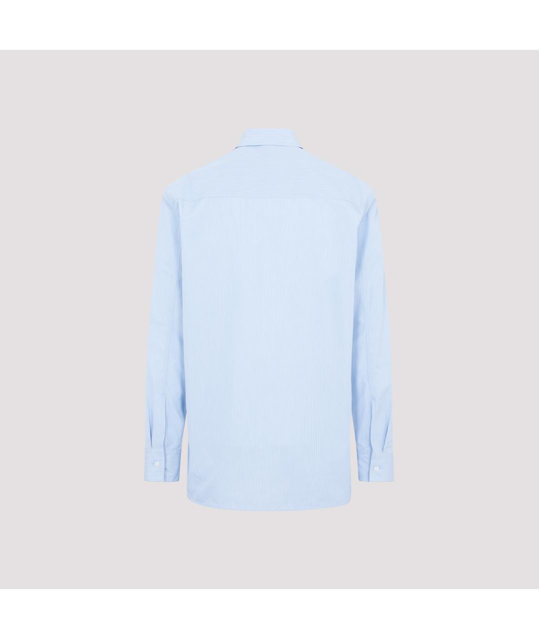 JIL SANDER Голубая хлопковая кэжуал рубашка, фото 3