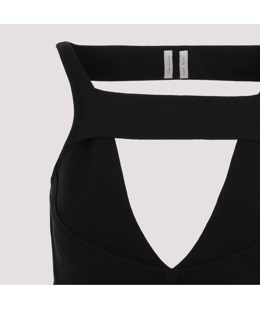 RICK OWENS Черное полиэстеровое коктейльное платье, фото 4