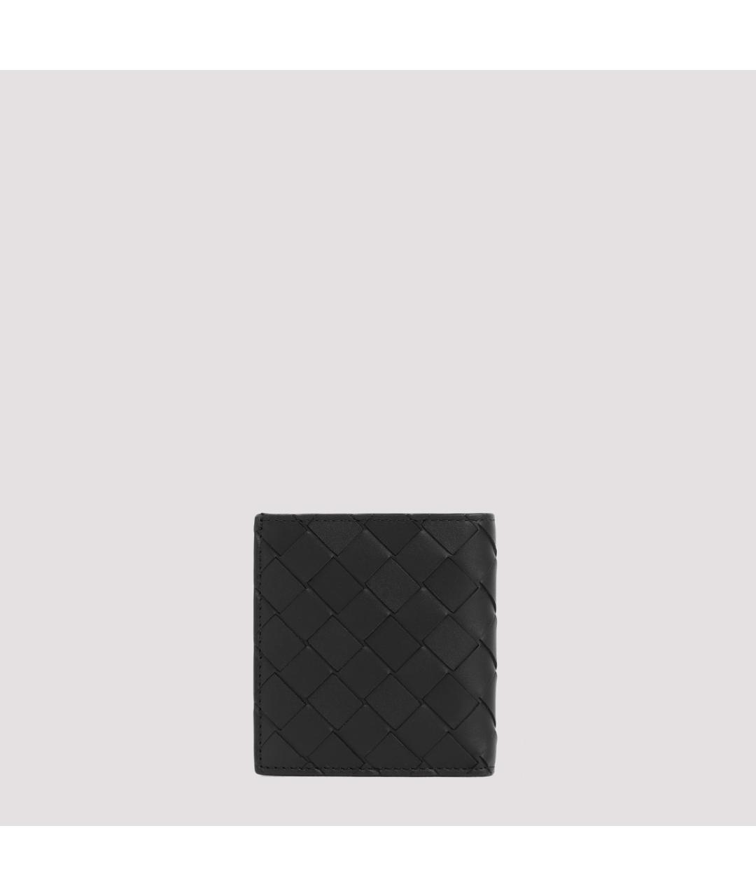BOTTEGA VENETA Черный кожаный кошелек, фото 3