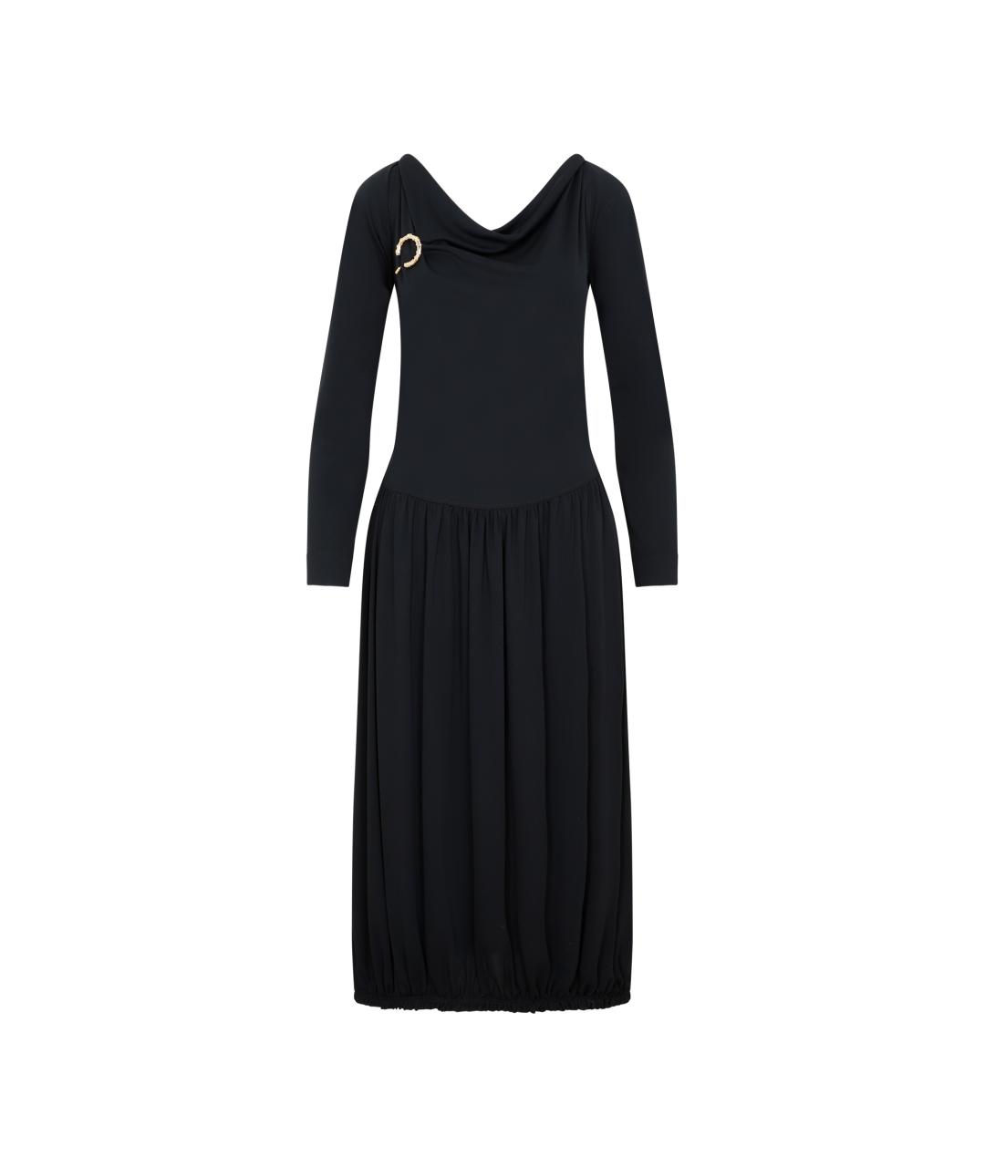 LANVIN Черное полиамидовое повседневное платье, фото 1