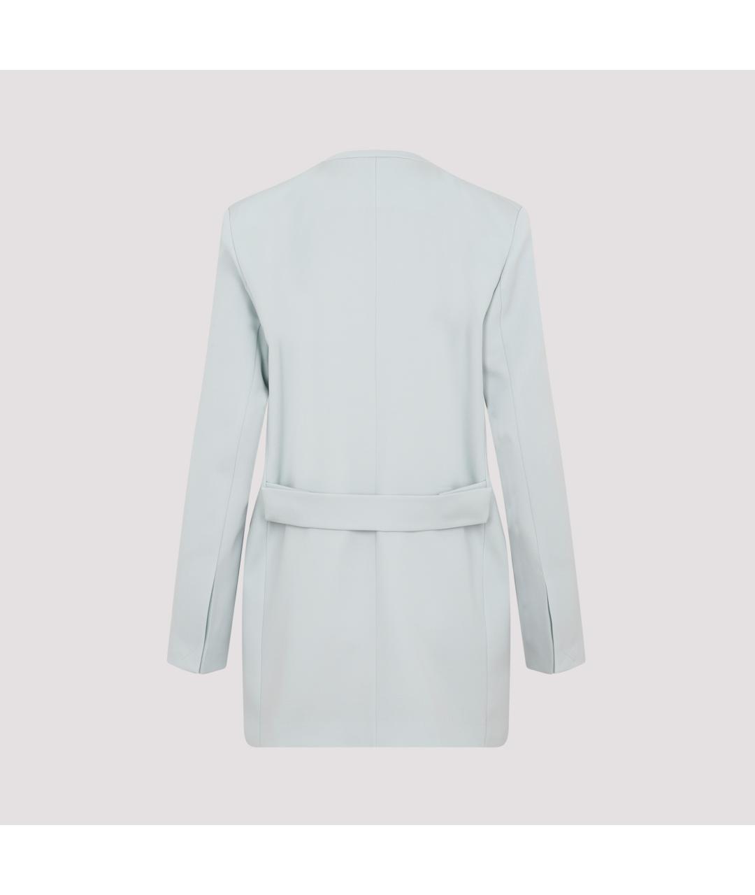 JIL SANDER Бирюзовый шерстяной жакет/пиджак, фото 3
