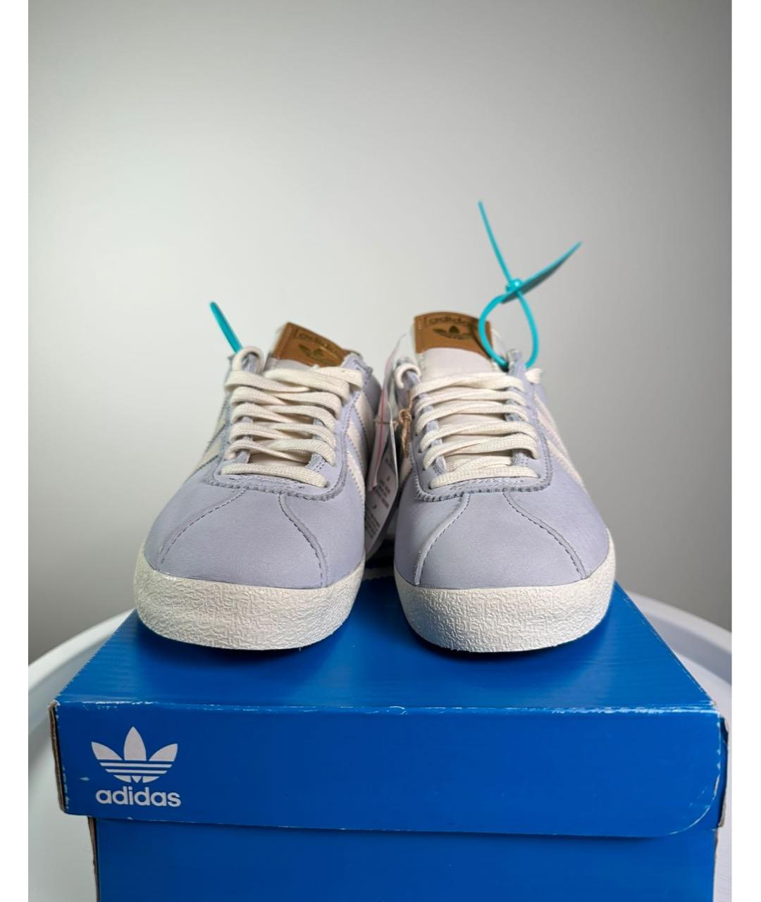 ADIDAS Голубые кожаные кеды, фото 2