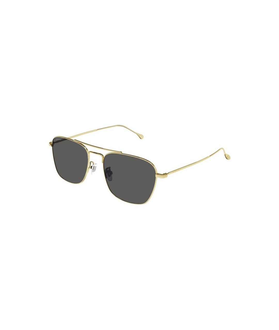 GUCCI Золотые металлические солнцезащитные очки, фото 1