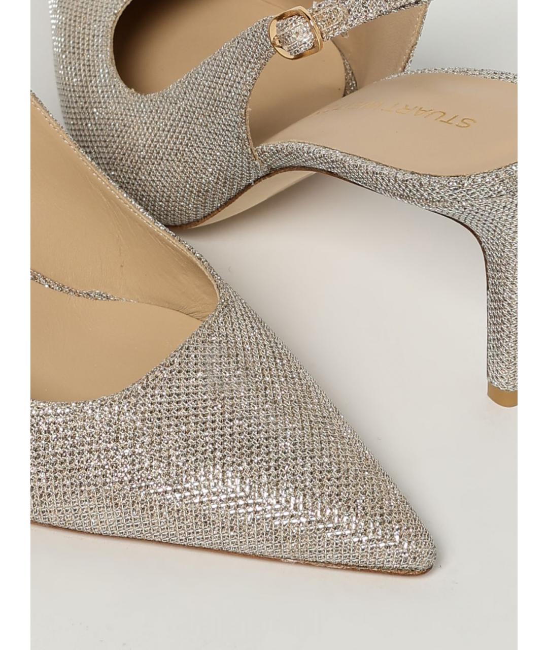 STUART WEITZMAN Бежевые кожаные туфли, фото 4
