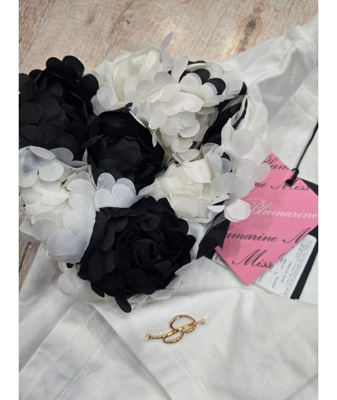 MISS BLUMARINE Белый хлопковый детская футболка / топ, фото 3