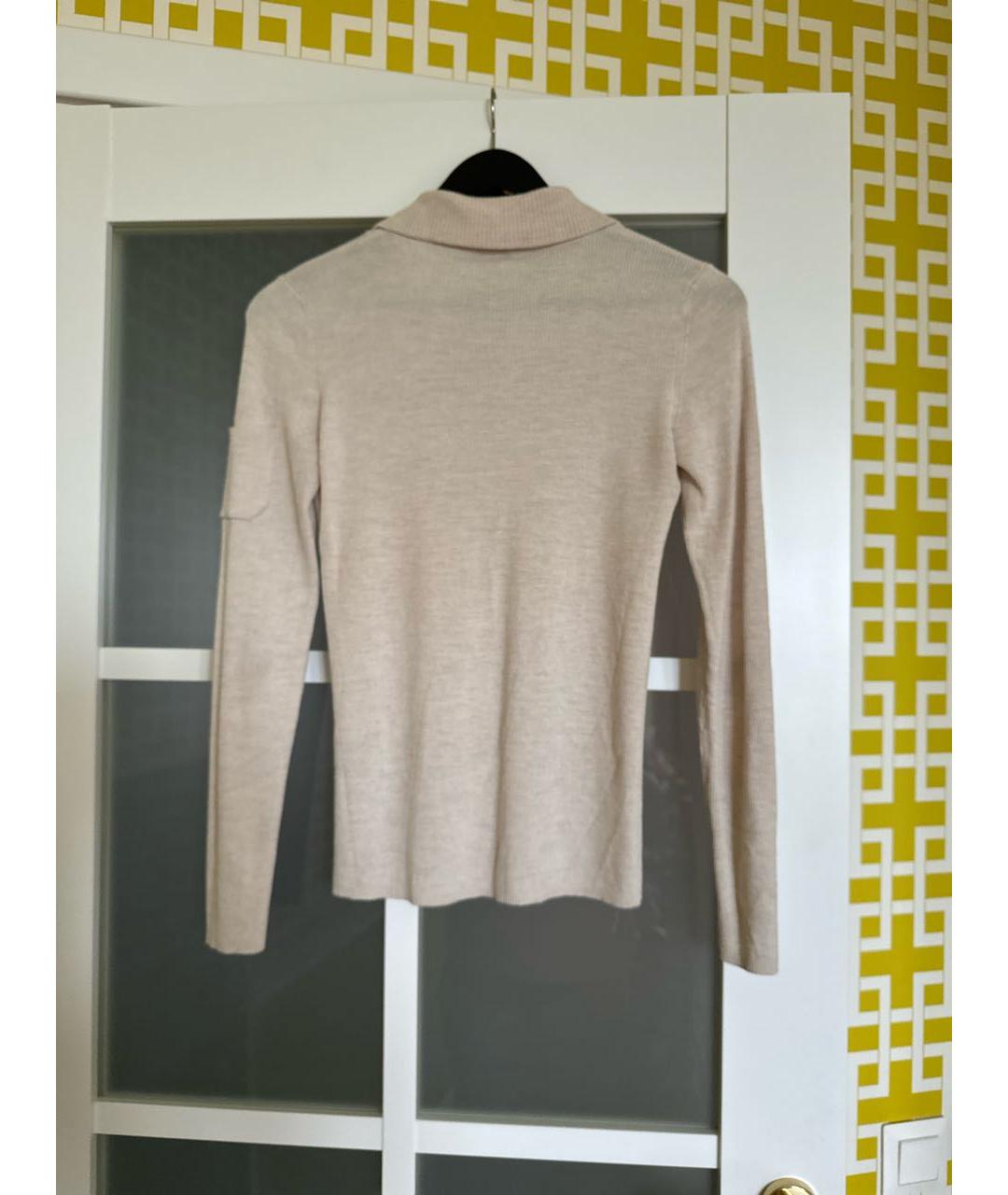 JIL SANDER Бежевый хлопковый джемпер / свитер, фото 2