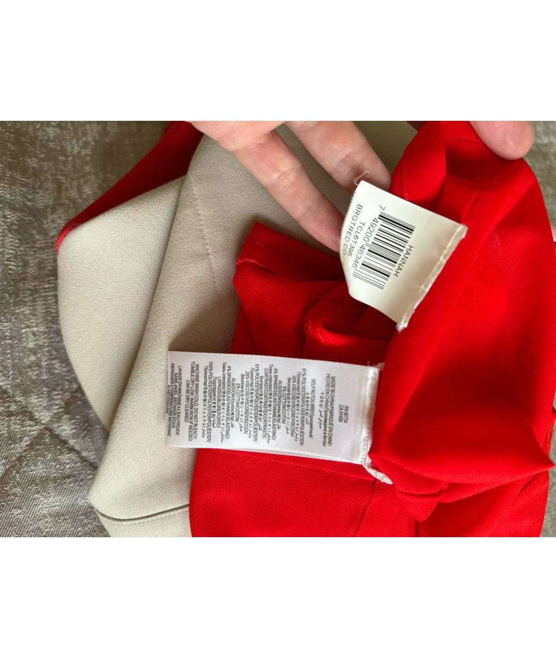 BCBG MAXAZRIA Красное полиэстеровое повседневное платье, фото 7