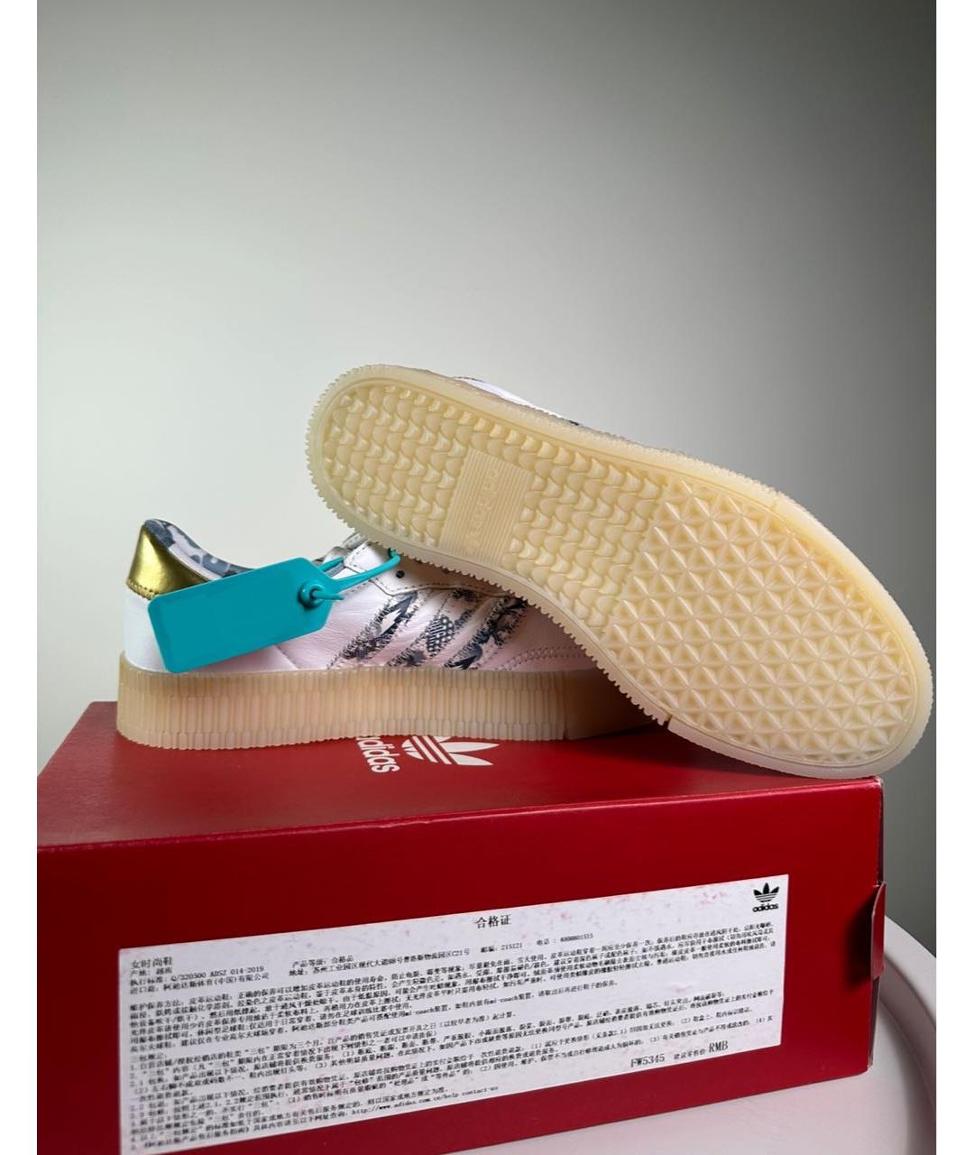 ADIDAS Белые кожаные кеды, фото 5