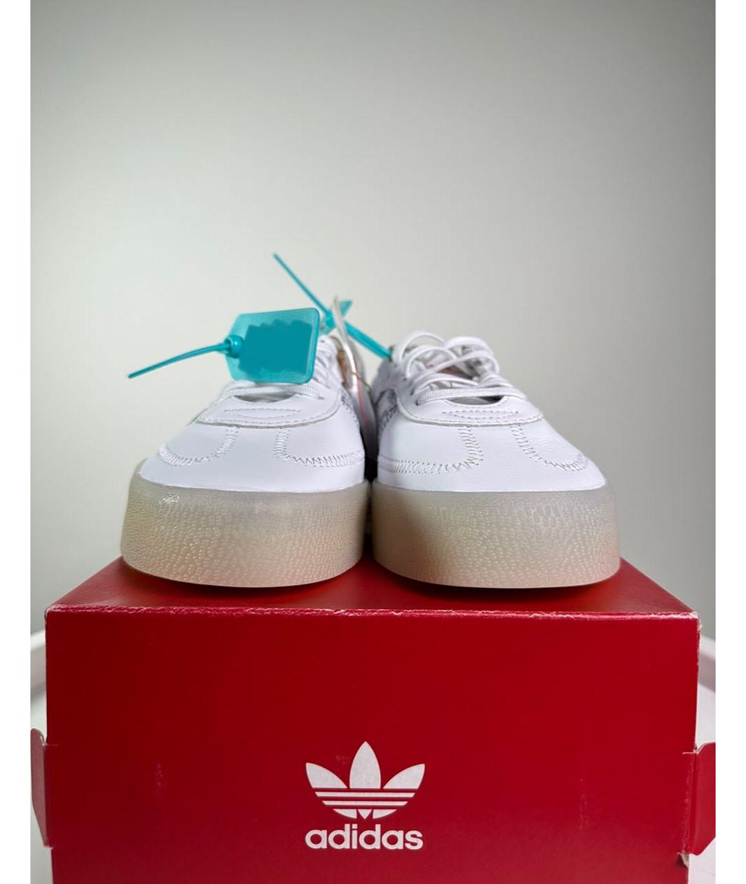 ADIDAS Белые кожаные кеды, фото 2