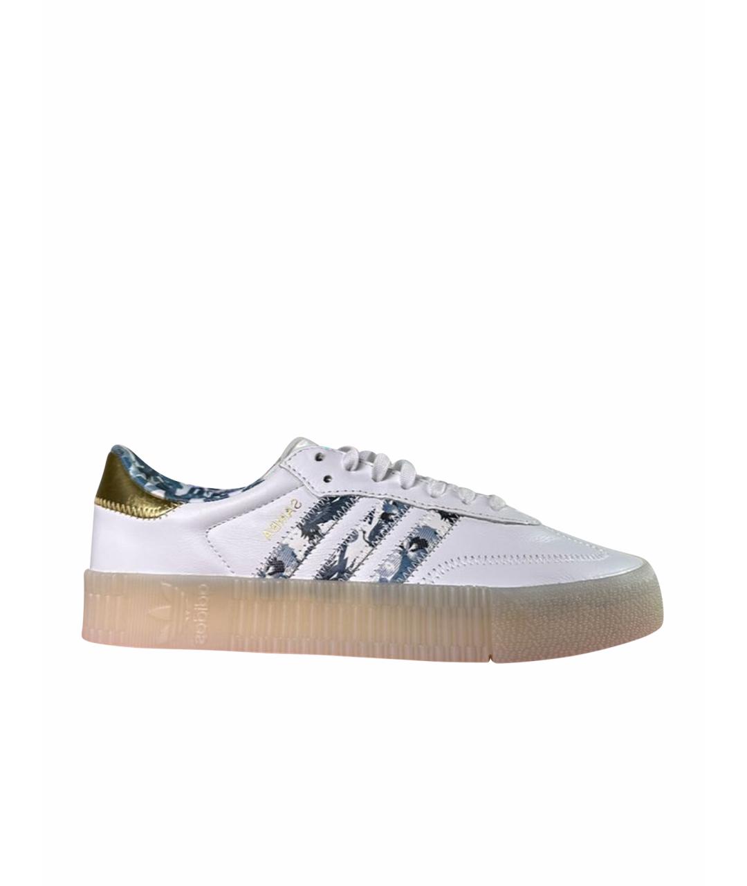 ADIDAS Белые кожаные кеды, фото 1