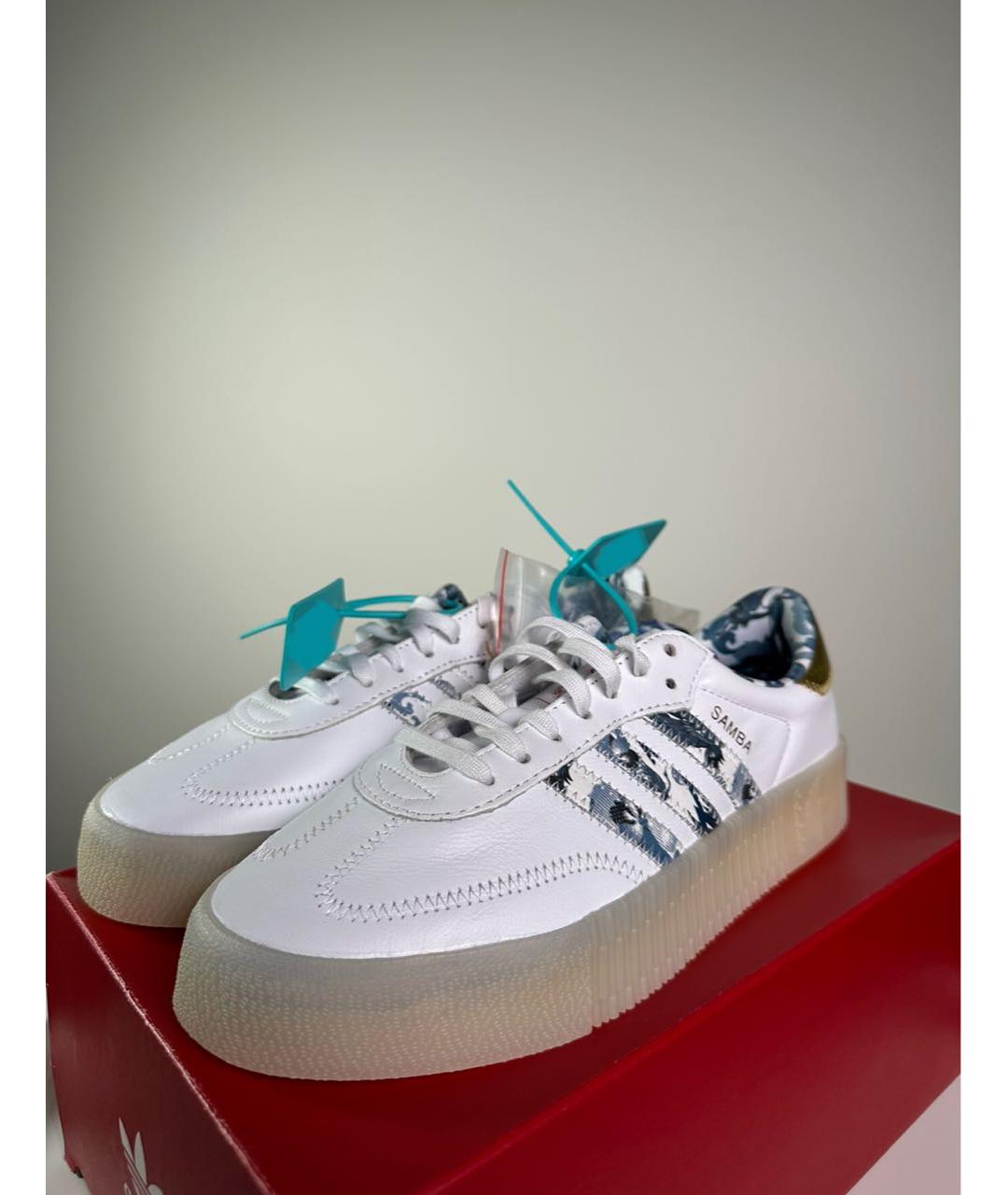 ADIDAS Белые кожаные кеды, фото 3