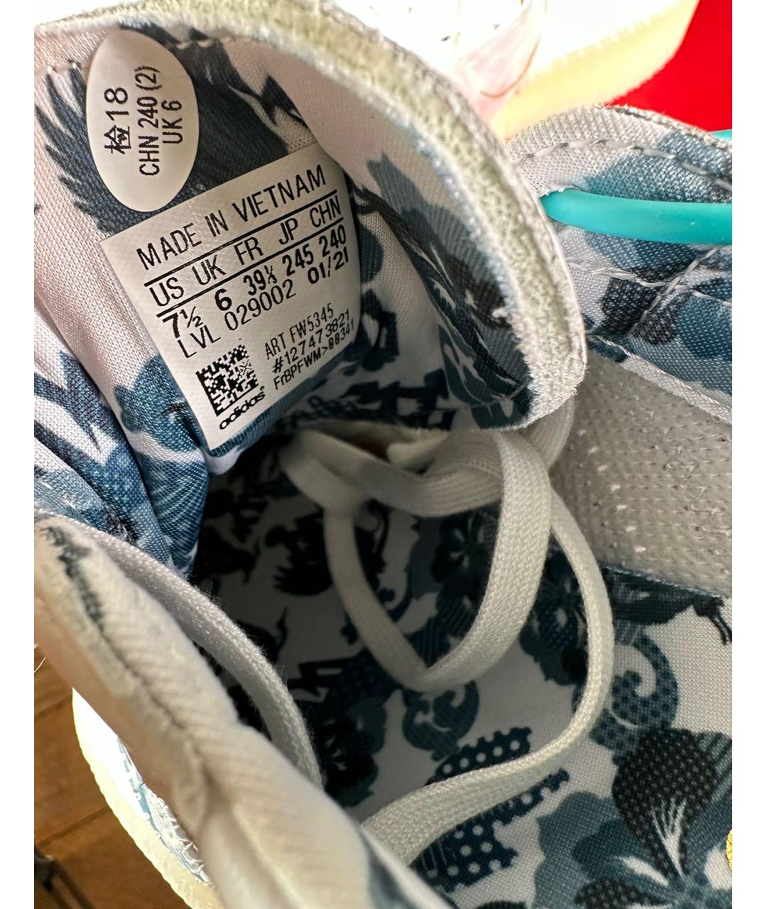 ADIDAS Белые кожаные кеды, фото 6