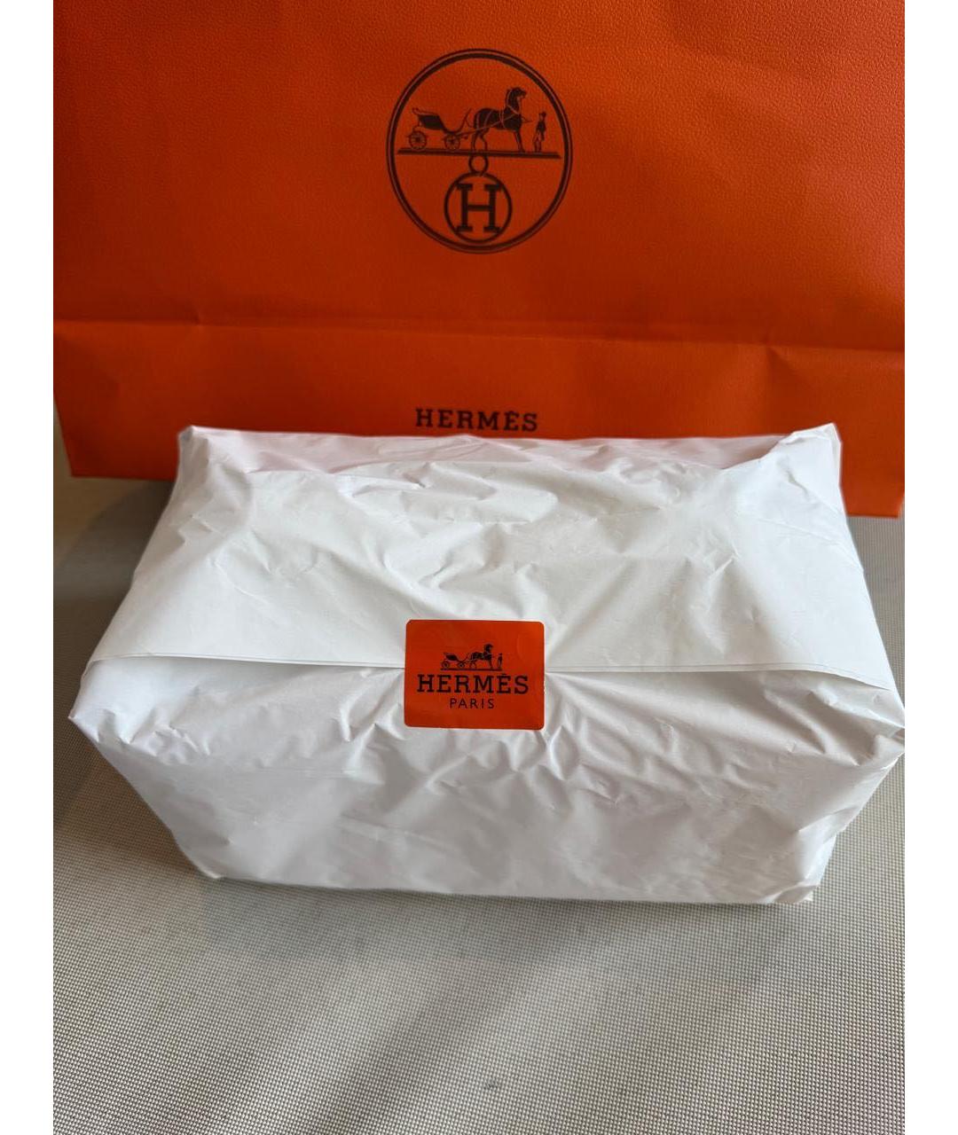 HERMES Фуксия тканевая косметичка, фото 6